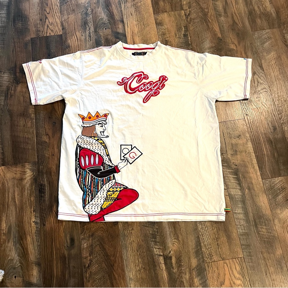 Vintage 90s Coogi T shirt with joker playing poker